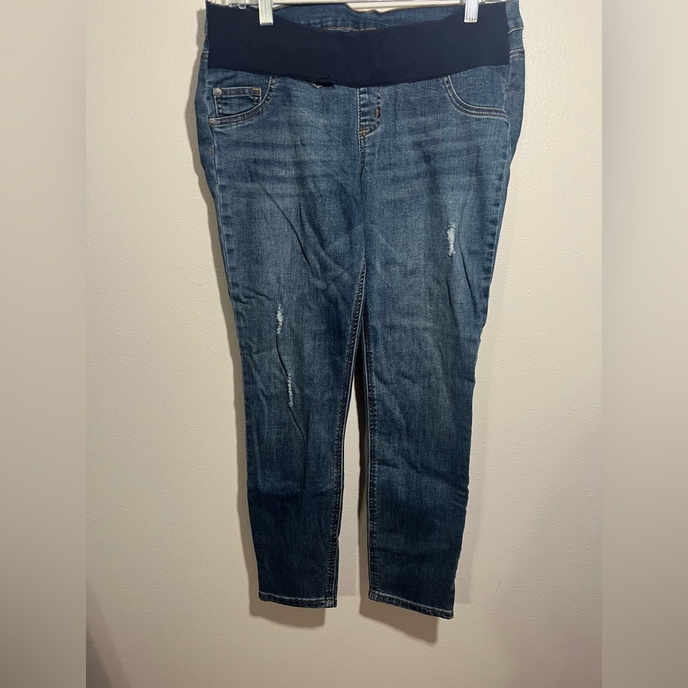 Indigo Blue Maternity Skinny Jeans, L